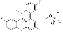3,11-Difluoro-6,8,13-trimethyl-8H-quino[4,3,2-kl]acridinium methyl sulfate molecular structure (CAS 390362-78-4)