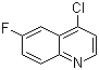 4-氯-6-氟喹啉分子结构 (CAS 391-77-5)