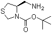 (R)-4-氨基甲基噻唑啉-3-甲酸叔丁酯分子结构 (CAS 391248-13-8)