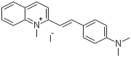 2-[4-(二甲基氨基)苯乙烯基]-1-甲基喹啉鎓碘化物分子结构 (CAS 3915-61-5)