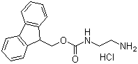 structure of CAS# 391624-46-7, N-Fmoc-ethylenediamine hydrochloride;N-(2-Aminoethyl)carbamic acid 9H-fluoren-9-ylmethyl ester hydrochloride
