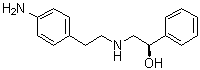 (alphaR)-alpha-[[[2-(4-氨基苯基)乙基]氨基]甲基]-苯甲醇分子结构 (CAS 391901-45-4)