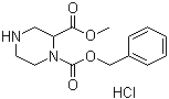 Methyl 1-carbobenzoxy-2-piperazinecarboxylate monohydrochloride molecular structure (CAS 392332-17-1)