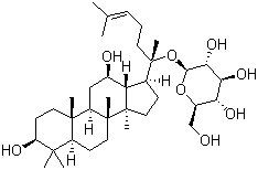 结构式 CAS# 39262-14-1, 20(S)-人参皂苷 C-K
