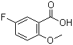 structure of CAS# 394-04-7, 5-Fluoro-2-methoxybenzoic acid