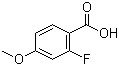 structure of CAS# 394-42-3, 2-Fluoro-4-methoxybenzoic acid;2-Fluoro-p-anisic acid