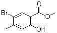 5-溴-2-羟基-4-甲基苯甲酸甲酯分子结构 (CAS 39503-57-6)