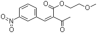 structure of CAS# 39562-22-6, Methoxyethyl 3-nitrobenzylidenacetoacetate;2-Methoxyethyl 2-[(3-nitrophenyl)methylene]acetoacetate
