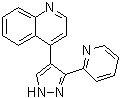 结构式 CAS# 396129-53-6, 4-[3-(2-吡啶基)-1H-吡唑-4-基]喹啉