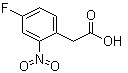 4-氟-2-硝基苯乙酸分子结构 (CAS 39616-95-0)