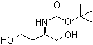 structure of CAS# 397246-14-9, (R)-(+)-2-(Boc-Amino)-1,4-butanediol;(2R)-(tert-Butoxycarbonylamino)butane-1,4-diol; [(1R)-3-Hydroxy-1-(hydroxymethyl)propyl]carbamic acid tert-butyl ester