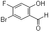 5-Bromo-4-fluoro-2-hydroxybenzaldehyde molecular structure (CAS 399-00-8)