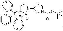 [(3'S)-1'-[(1,1-Dimethylethoxy)carbonyl]-2-oxo[1,3'-bipyrrolidin]-3-yl]triphenyl phosphonium bromide molecular structure (CAS 400045-51-4)