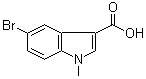 结构式 CAS# 400071-95-6, 5-溴-1-甲基吲哚-3-羧酸