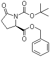 结构式 CAS# 400626-71-3, N-叔丁氧羰基-D-焦谷氨酸苄酯