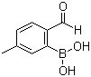 structure of CAS# 40138-17-8, 2-Formyl-5-methylphenylboronic acid
