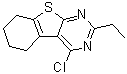 structure of CAS# 401511-17-9, 4-Chloro-2-ethyl-5,6,7,8-tetrahydro-[1]benzothieno[2,3-d]pyrimidine