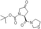 (2S)-4-Oxo-2-(3-thiazolidinylcarbonyl)-1-pyrrolidinecarboxylic acid tert-butyl ester molecular structure (CAS 401564-36-1)