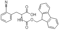 2-氰基-N-[芴甲氧羰基]-D-苯丙氨酸分子结构 (CAS 401620-74-4)