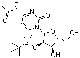 N-Acetyl-2'-O-[(1,1-dimethylethyl)dimethylsilyl]cytidine molecular structure (CAS 401812-97-3)