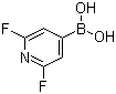 2,6-Difluoropyridine-4-boronic acid molecular structure (CAS 401816-16-8)