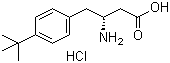 structure of CAS# 401916-47-0, (R)-3-Amino-4-(4-tert-butylphenyl)butyric acid hydrochloride;(betaR)-beta-Amino-4-tert-butylbenzenebutanoic acid hydrochloride