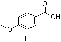结构式 CAS# 403-20-3, 3-氟-4-甲氧基苯甲酸