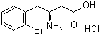 structure of CAS# 403661-76-7, (S)-3-Amino-4-(2-bromophenyl)butyric acid hydrochloride;(betaS)-beta-Amino-2-bromobenzenebutanoic acid hydrochloride