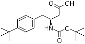 structure of CAS# 403661-85-8, Boc-(S)-3-Amino-4-(4-tert-butylphenyl)butyric Acid;(betaS)-beta-[[(tert-Butoxy)carbonyl]amino]-4-(tert-butyl)benzenebutanoic acid