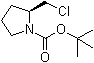 结构式 CAS# 403735-05-7, (2S)-2-(氯甲基)-1-吡咯烷羧酸叔丁酯
