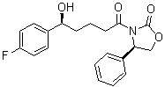 structure of CAS# 404874-94-8, 3-[(5S)-(4-Fluorophenyl)-5-hydroxypentanoyl]-(4R)-phenyl-1,3-oxazolidin-2-one