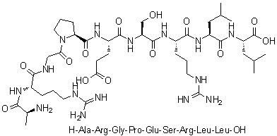 L-Alanyl-L-arginylglycyl-L-prolyl-L-alpha-glutamyl-L-seryl-L-arginyl-L-leucyl-L-leucine molecular structure (CAS 404937-47-9)