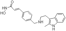 structure of CAS# 404950-80-7, Panobinostat;N-Hydroxy-3-[4-[2-(2-methyl-1H-indol-3-yl)ethylaminomethyl]phenyl]-2(E)-propenamide