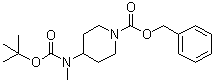 4-[(叔丁氧羰基)(甲基)氨基]哌啶-1-羧酸苄酯分子结构 (CAS 405057-76-3)