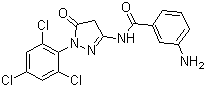 1-(2,4,6-三氯苯基)-3-(间氨基苯甲酰胺基)-5-吡唑酮分子结构 (CAS 40567-18-8)