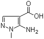 structure of CAS# 4058-91-7, 5-Amino-1-methyl-1H-pyrazole-4-carboxylic acid