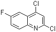 2,4-Dichloro-6-fluoroquinoline molecular structure (CAS 406204-74-8)