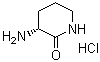 (3R)-3-氨基-2-哌啶酮盐酸盐分子结构 (CAS 406216-02-2)