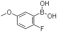 2-氟-5-甲氧基苯硼酸分子结构 (CAS 406482-19-7)