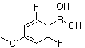 (2,6-二氟-4-甲氧基苯基)硼酸分子结构 (CAS 406482-20-0)