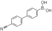 4'-氰基联苯-4-基硼酸分子结构 (CAS 406482-73-3)
