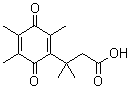 3-Methyl-3-(2,4,5-trimethyl-3,6-dioxocyclohexa-1,4-dien-1-yl)butanoic acid molecular structure (CAS 40662-29-1)