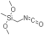 1-二甲氧基(甲基)硅甲基异氰酸酯分子结构 (CAS 406679-89-8)