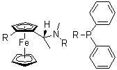 (R)-1-(二苯基膦基)-2-[(1R)-1-[(二苯基膦基)(甲基)氨基]乙基]二茂铁分子结构 (CAS 406680-94-2)