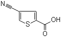 结构式 CAS# 406719-77-5, 4-氰基-2-噻吩甲酸