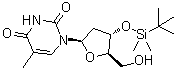 structure of CAS# 40733-27-5, 3'-O-(tert-Butyldimethylsilyl)thymidine