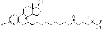 (7beta,17beta)-7-[9-[(4,4,5,5,5-pentafluoropentyl)sulfinyl]nonyl]-Estra-1,3,5(10)-triene-3,17-diol molecular structure (CAS 407577-53-1)