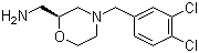 (2S)-4-[(3,4-二氯苯基)甲基]-2-吗啉甲胺分子结构 (CAS 407640-11-3)