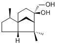 结构式 CAS# 40768-81-8, 1,7-二表-8,15-柏木烷二醇