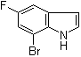 structure of CAS# 408355-23-7, 7-Bromo-5-fluoro-1H-indole;7-Bromo-5-fluoroindole